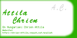 attila chrien business card